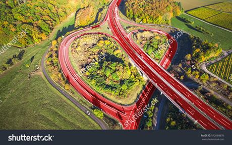 stock photo light red heart on a german highway love inside 512668876